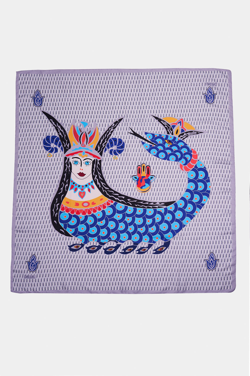 Gri Şahmeran Monogram Fular