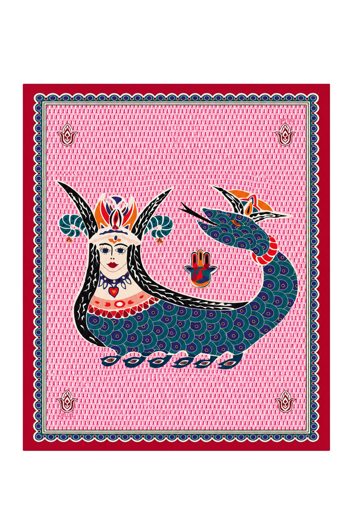 Bordo Şahmeran Monogram Pareo