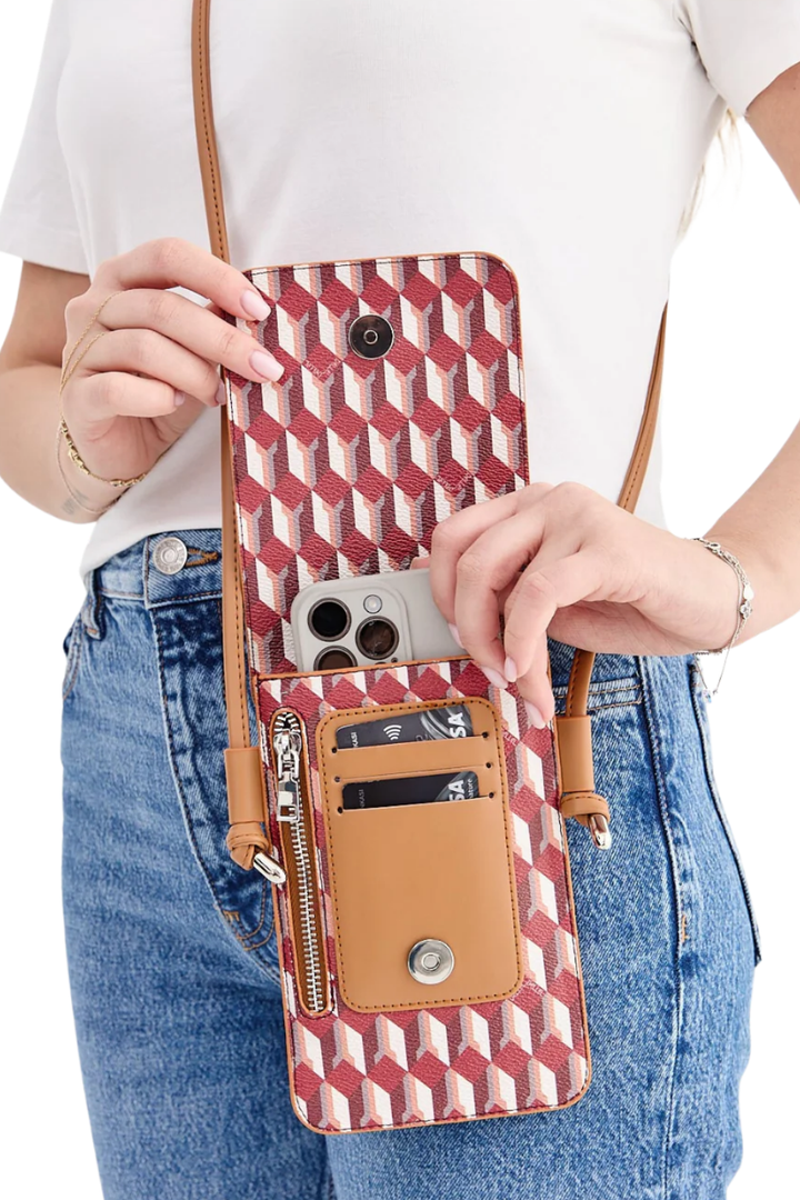 Bordo Helion Telefon Çantası
