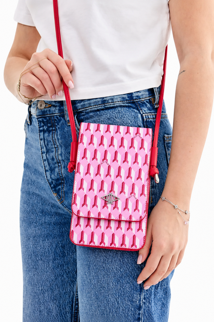 Pembe Helion Telefon Çantası