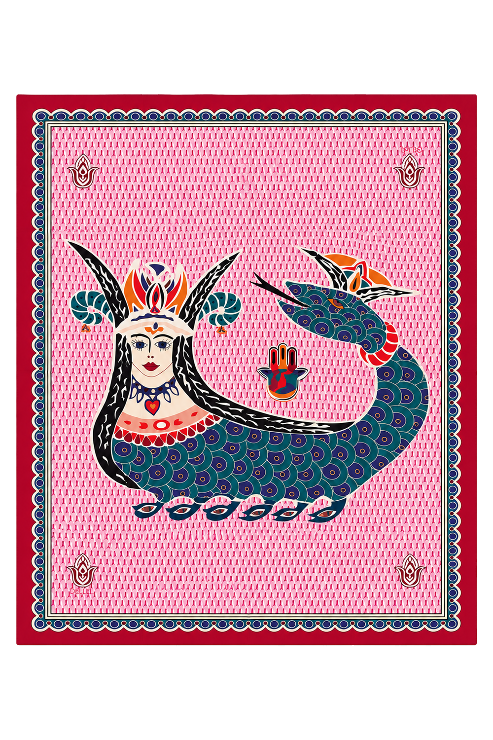 Pembe Şahmeran Monogram Pareo